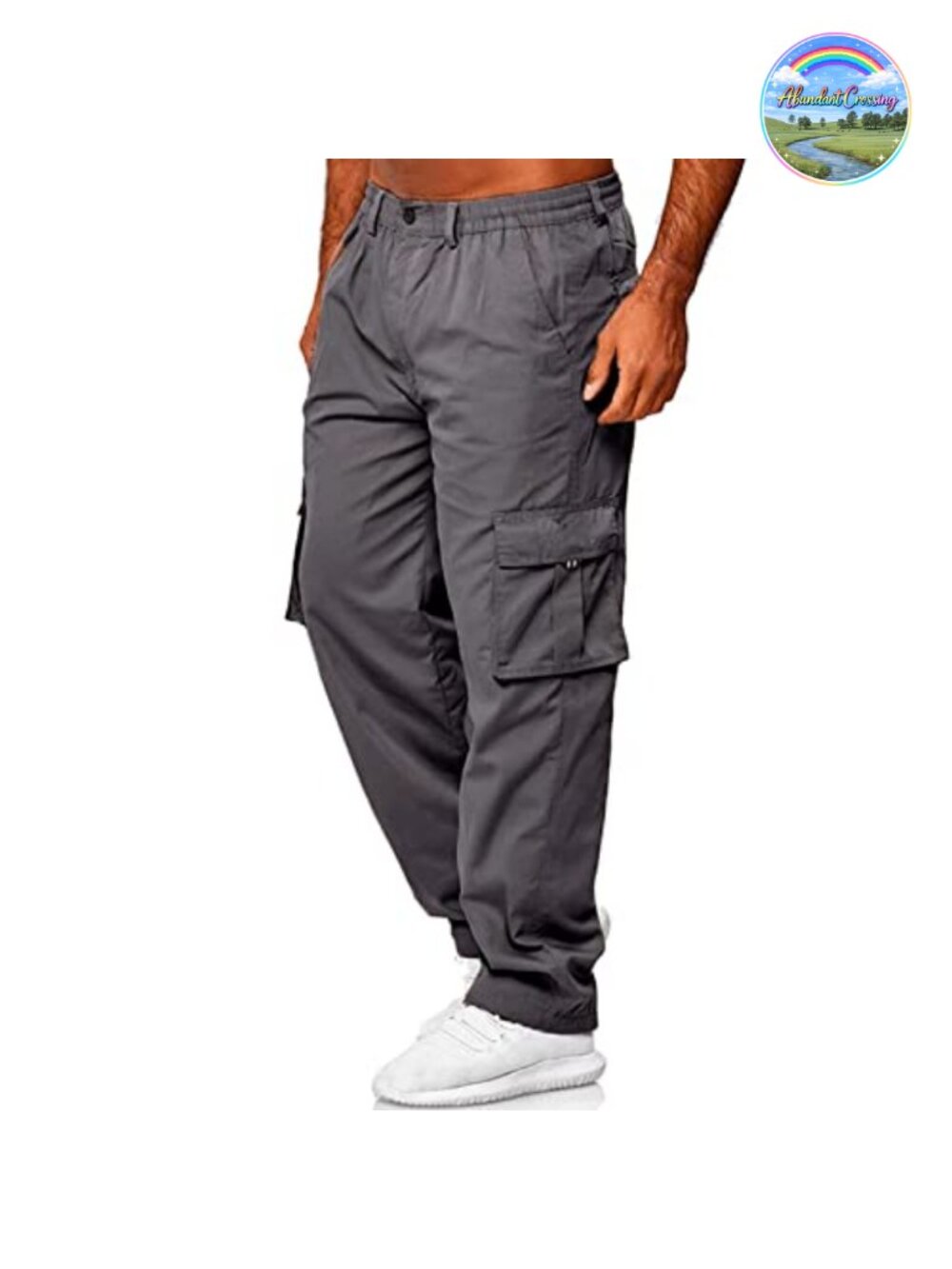 Mens Cargo Pants Cotton Polyester Hiking Outdoor Work Relaxed Fit